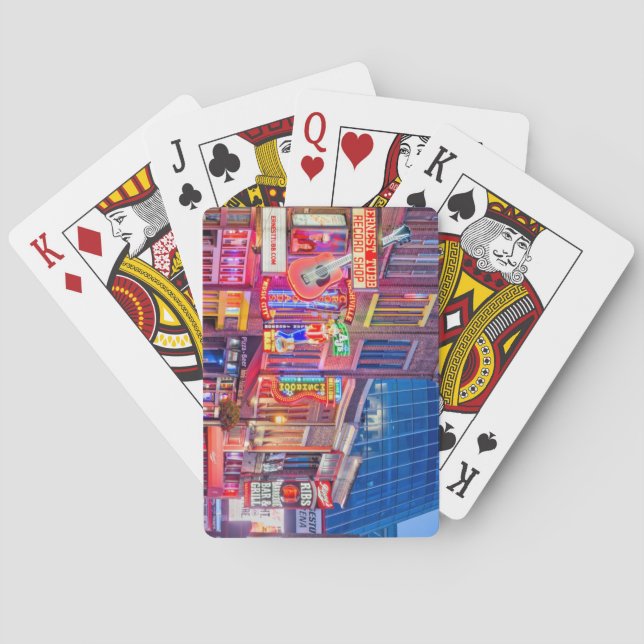 Broadway Street Downtown Nashville Tennessee Poker Cards (Back)