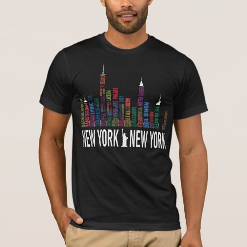 Broadway Theaters _ New York Skyline T_Shirt