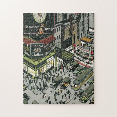 Broadway Times Square New York streets by night Jigsaw Puzzle