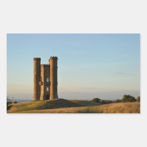 Broadway tower in the Cotswolds rectangle sticker