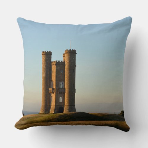 Broadway tower in the Cotswolds throw pillow