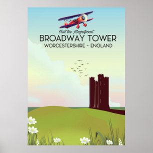 Broadway tower Worcestershire Travel poster