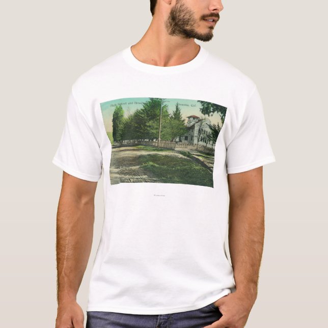 Broadway View of the Exterior of the High School T-Shirt (Front)