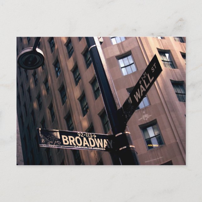 Broadway/Wallstreet Postcard (Front)