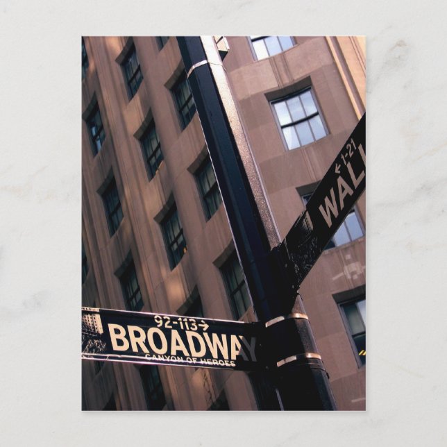 Broadway/Wallstreet Postcard (Front)