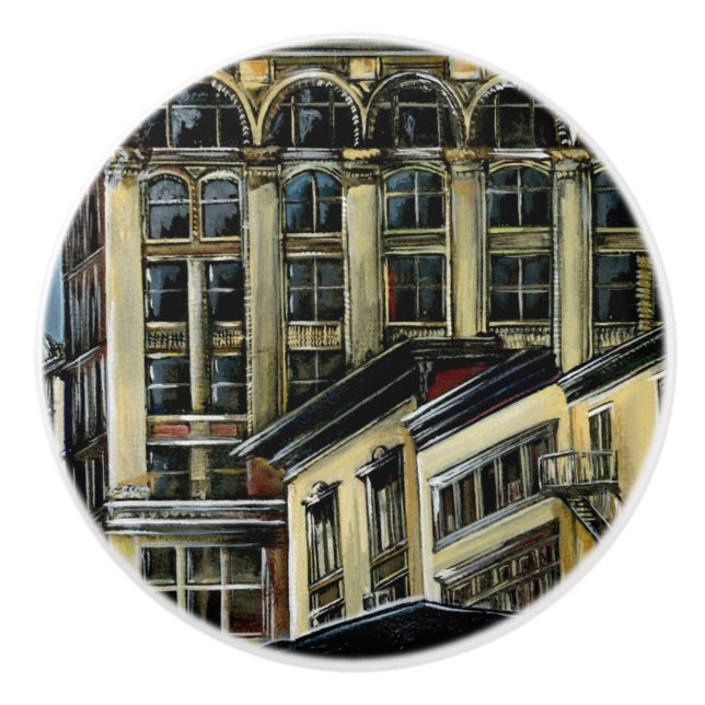 Broadway's Best, New York City Ceramic Knob (Front)