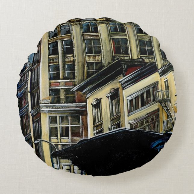 Broadway's Best, New York City Round Pillow (Front)