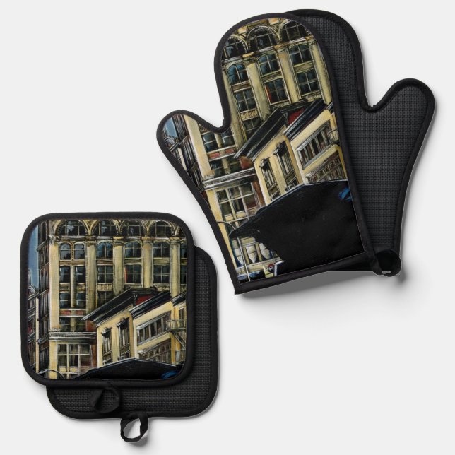 Broadway's Best Oven Mitt & Pot Holder Set (Front/Back)