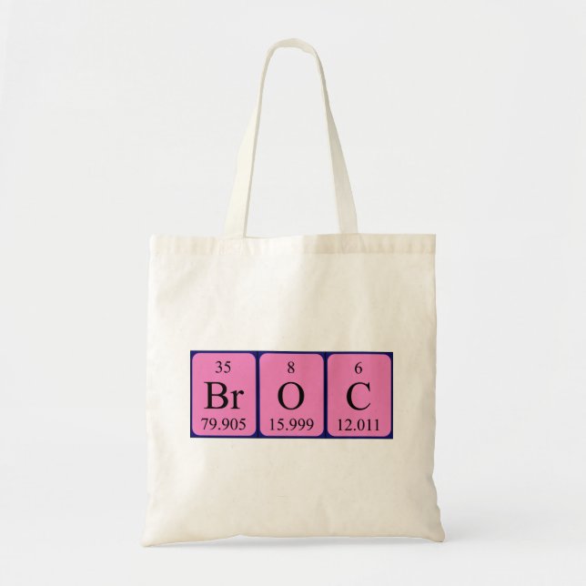 Broc periodic table name tote bag (Front)