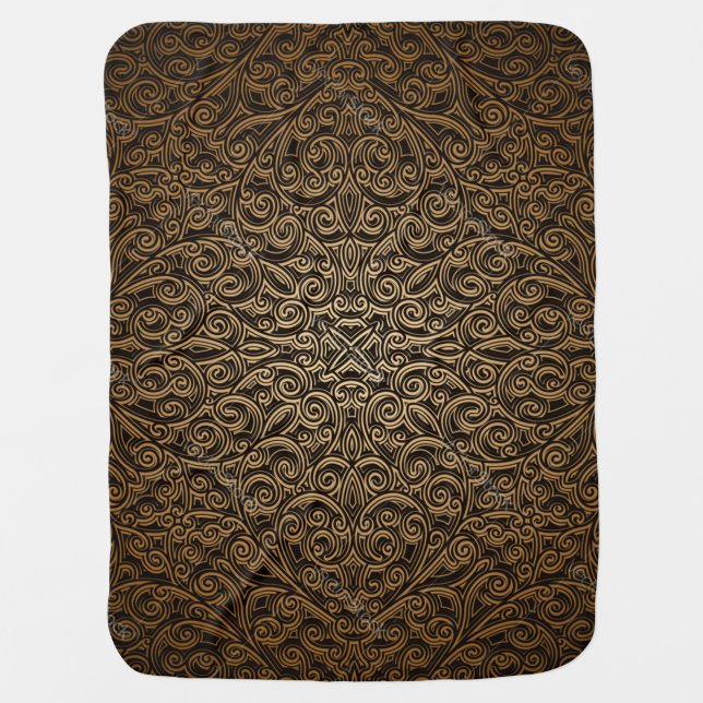 Brocade pattern baby blanket (Front)