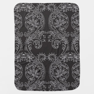 Brocade pattern baby blanket