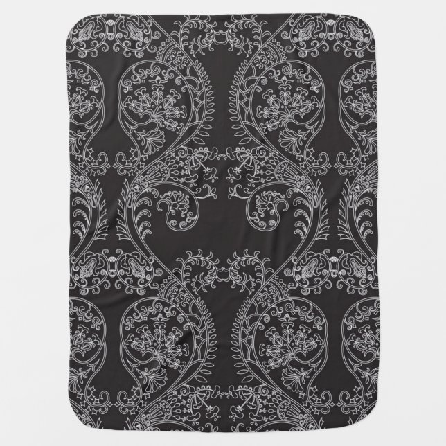 Brocade pattern baby blanket (Front)