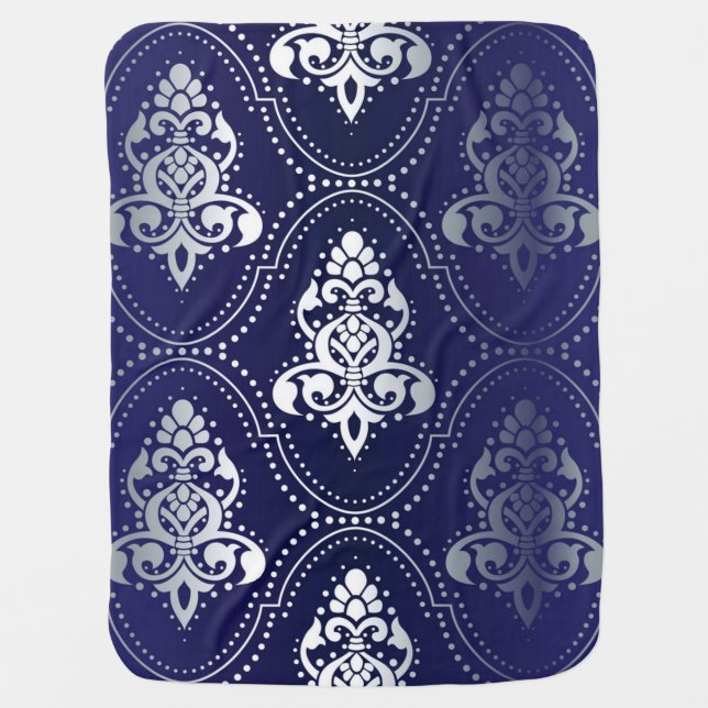Brocade pattern baby blanket (Front)