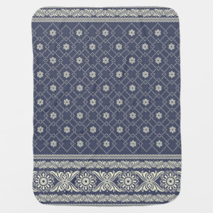 Brocade pattern baby blanket