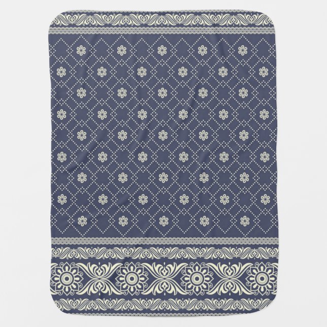 Brocade pattern baby blanket (Front)