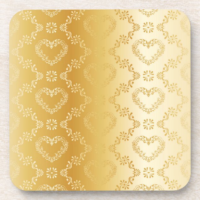 Brocade pattern beverage coaster (Front)