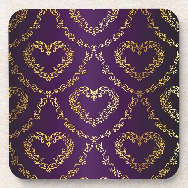 Brocade pattern beverage coaster (Front)