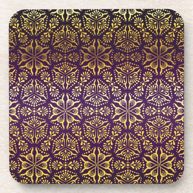 Brocade pattern beverage coaster (Front)