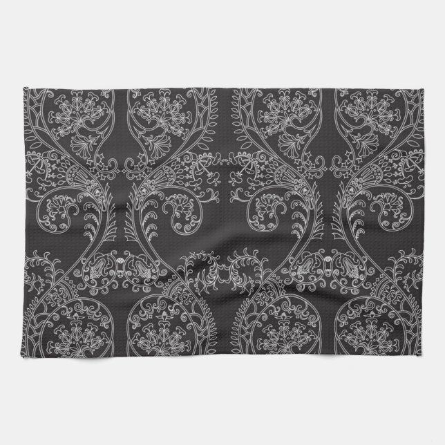 Brocade pattern kitchen towel (Horizontal)