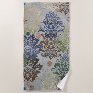 brocade pattern of a fabric beach towel