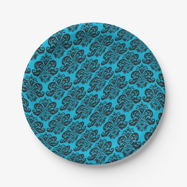 Brocade pattern paper plates (Front)