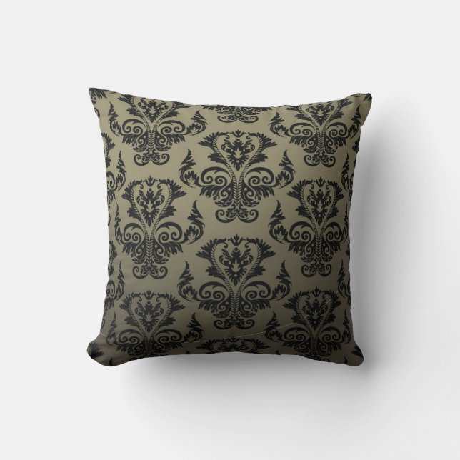 Brocade pattern throw pillow (Front)