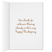Brocade Thanksgiving Blessings Cards (Inside (Right))
