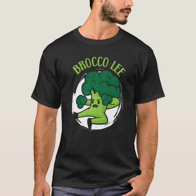 Brocco Lee Broccoli Vegan  Vegetable Healthy Veget T-Shirt (Front)