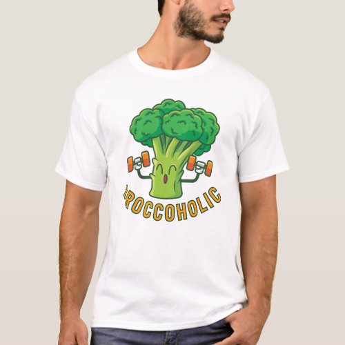 Broccoholic _ Funny Vegan T_Shirt