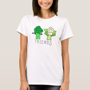 Broccoli and Cauliflower Friends Customizable T-Shirt