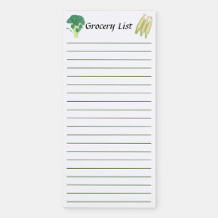 Broccoli and Corn Grocery List Notepads
