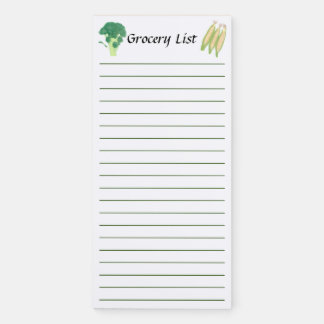 Broccoli and Corn Grocery List Notepads