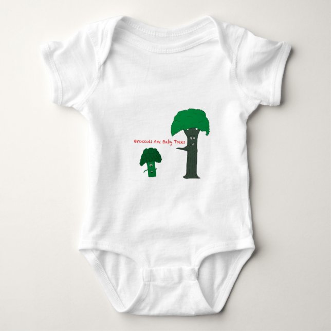 Broccoli Are Baby Trees Baby Bodysuit (Front)