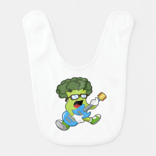 Broccoli as Musician with Guitar Baby Bib