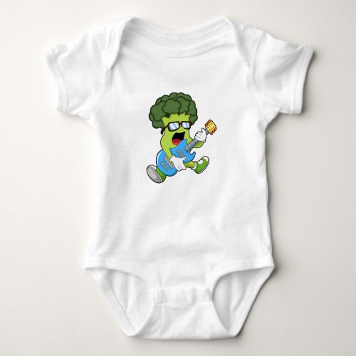 Broccoli as Musician with Guitar Baby Bodysuit