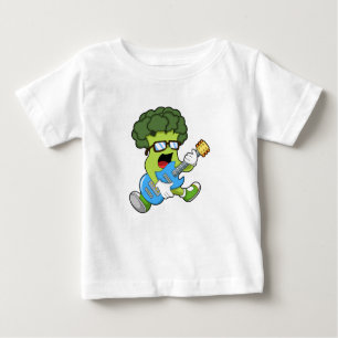 Broccoli as Musician with Guitar Baby T-Shirt