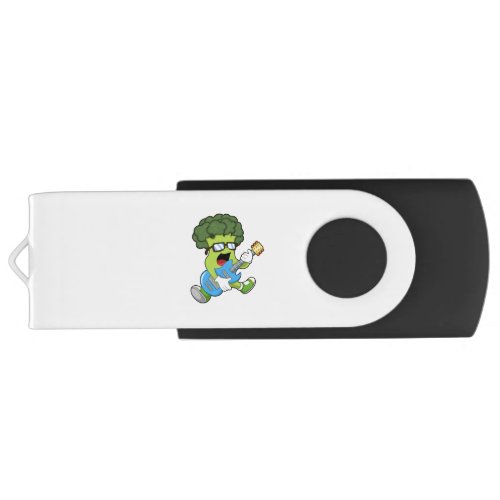 Broccoli as Musician with Guitar Flash Drive