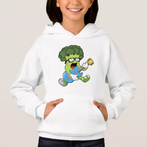Broccoli as Musician with Guitar Hoodie