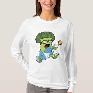 Broccoli as Musician with Guitar T-Shirt