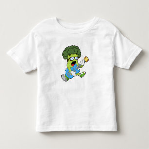 Broccoli as Musician with Guitar Toddler T-shirt