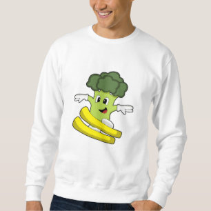 Broccoli as Skier with Ski Sweatshirt