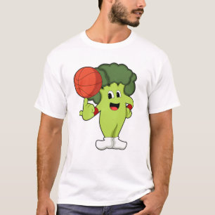 Broccoli at Basketball Sports T-Shirt