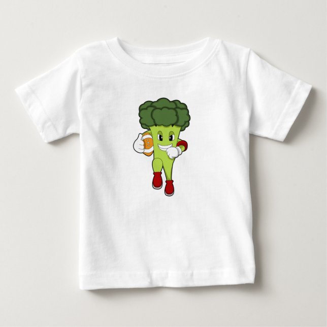 Broccoli at Football Sports Baby T-Shirt (Front)