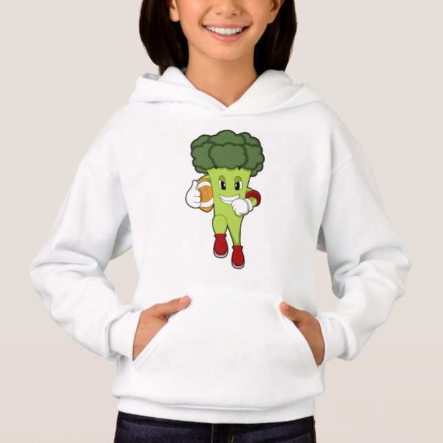 Broccoli at Football Sports Hoodie (Front)