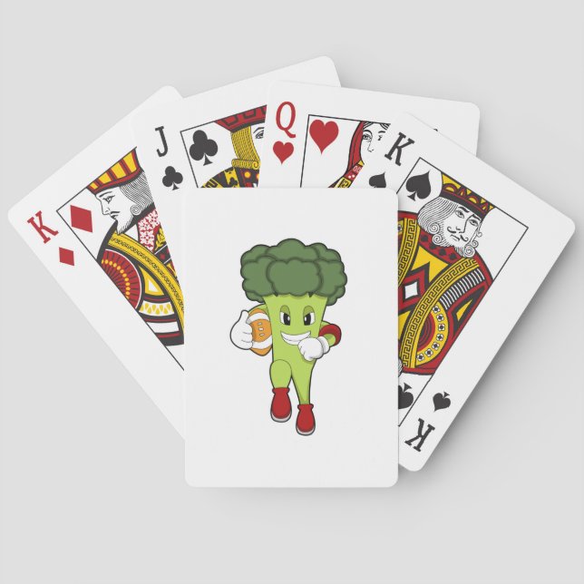 Broccoli at Football Sports Poker Cards (Back)