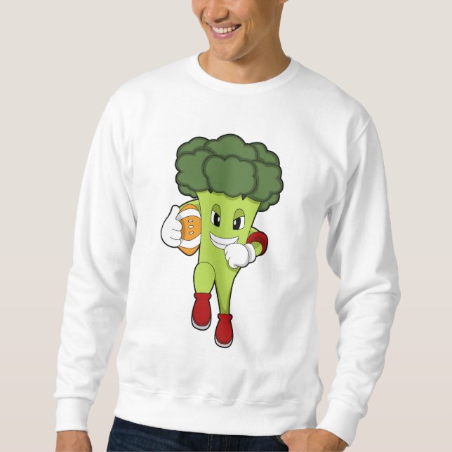 Broccoli at Football Sports Sweatshirt (Front)