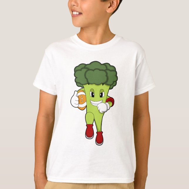 Broccoli at Football Sports T-Shirt (Front)
