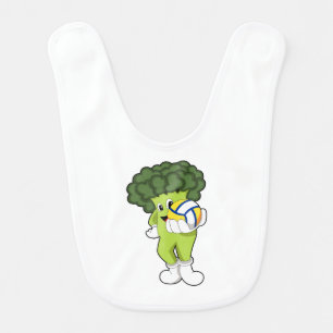 Broccoli at Volleyball Sports Baby Bib