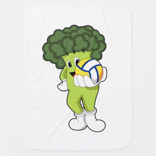 Broccoli at Volleyball Sports Baby Blanket (Front)