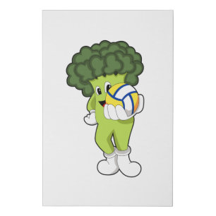 Broccoli at Volleyball Sports Faux Canvas Print